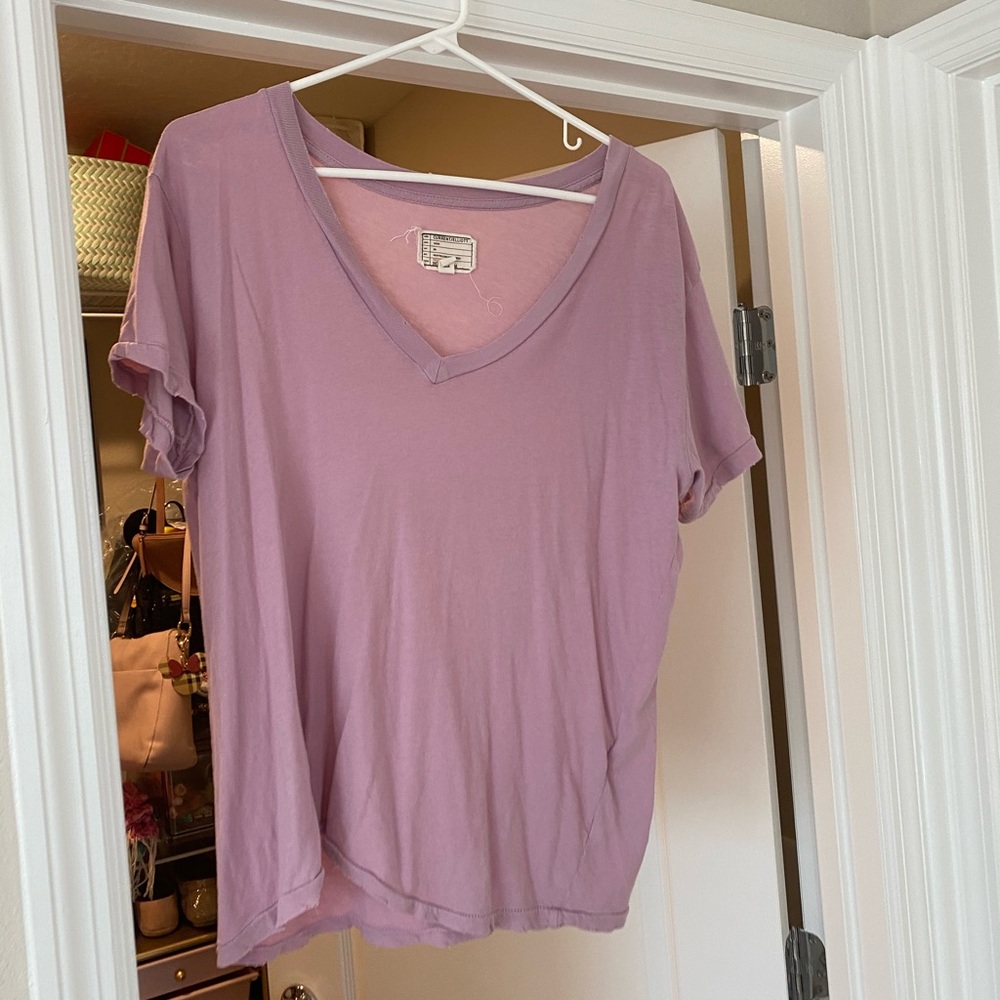 Current/Elliott distressed mauve tee- size 1